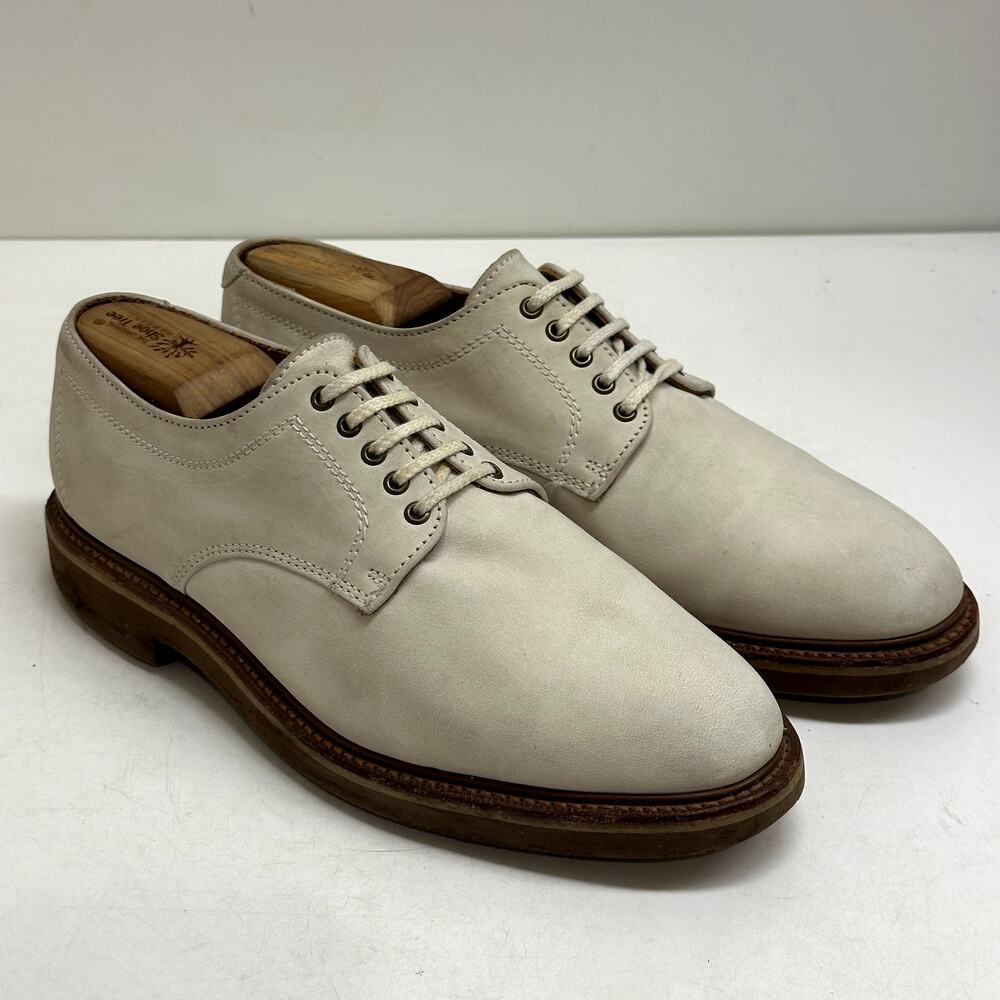 VERY GOOD Armani Jeans White Dirty Bucks Nubuck Derby Made in USA Men’s 9 D
